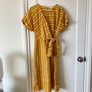 Yellow Stripe Summer Dress